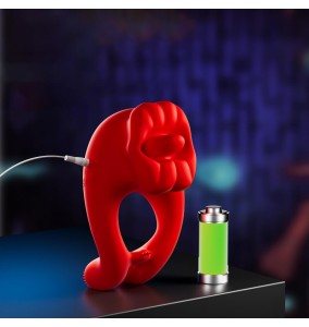 MizzZee - Vermilion Lips Lock Ring (Smart APP Model - Chargeable)